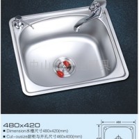 供应厂家供应 不锈钢厨房水槽单槽 D-4842 不锈钢水槽洗菜盆 洗涤槽
